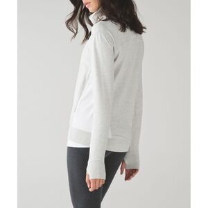 Lululemon Women's On The Double Pullover Heathered White 10